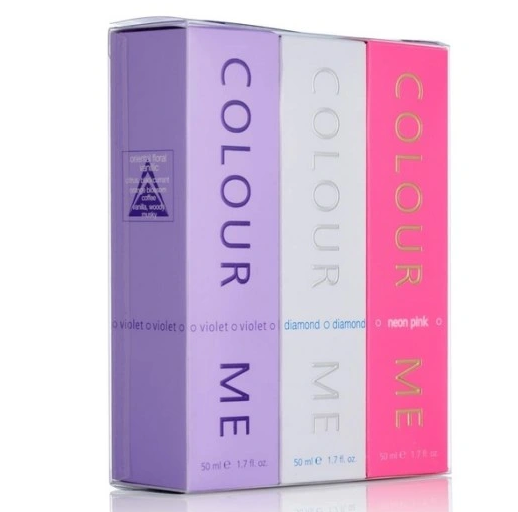COLOUR ME Triple Packs FEMME VIOLET/DIAMOND/NEON PINK 3xx50ML woda perfumowana damska