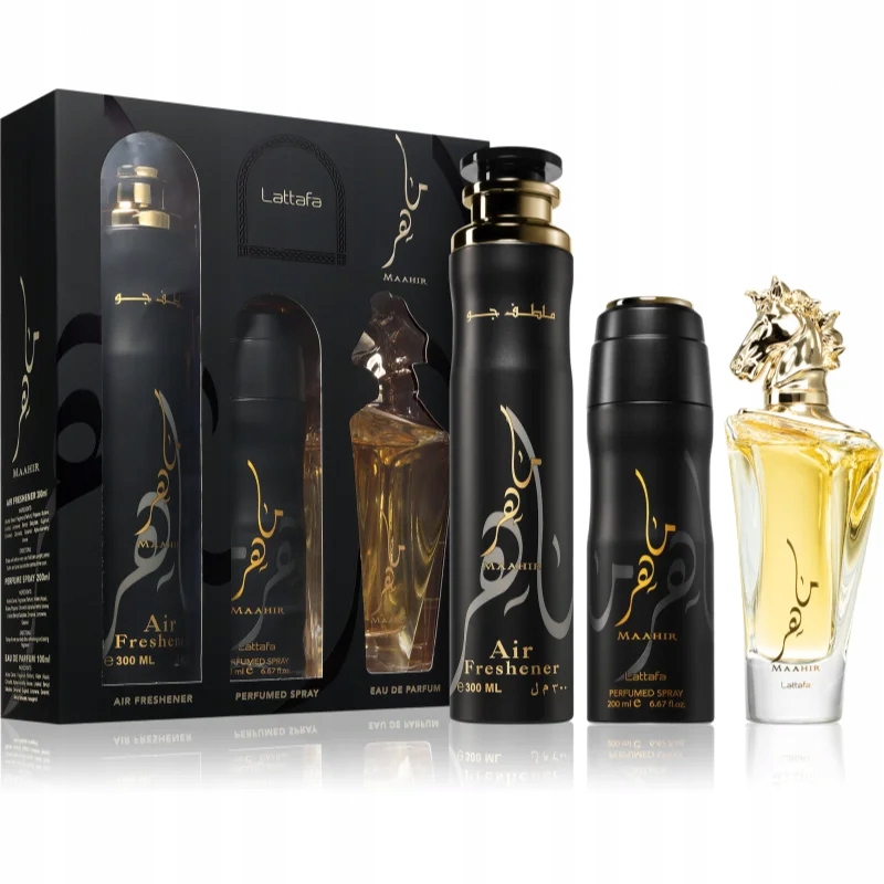 Lattafa Maahir Giftset Edp, 100 ml + 200 ml + 300 ml