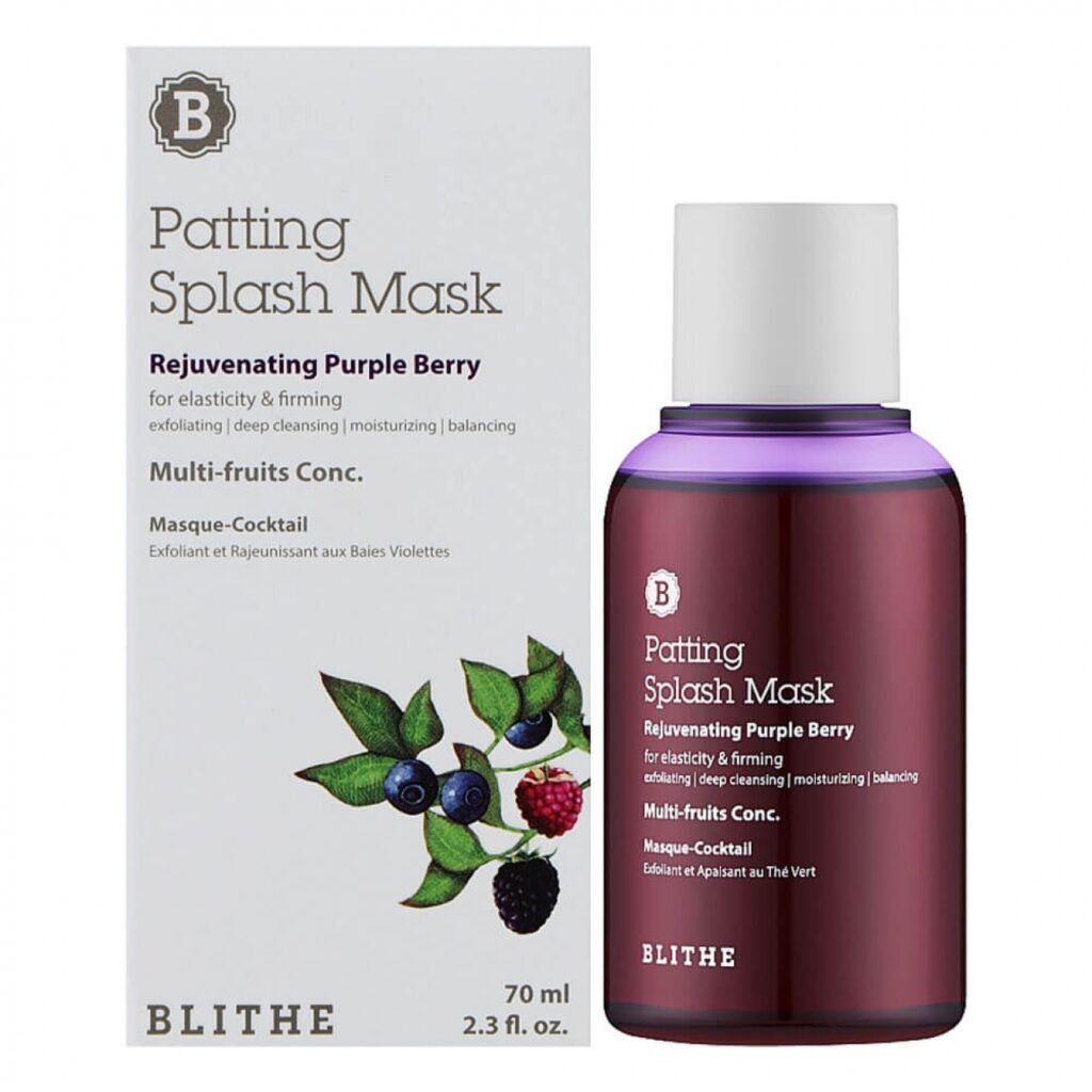 BLITHE  PATTING SPLASH MASK REJUVENATING PURPLE BERRY 70ML ujędrniająca maseczka