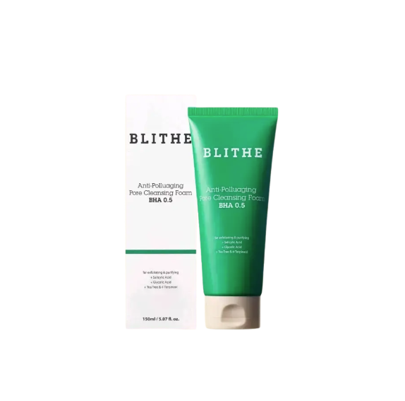 BLITHE ANTI-POLLUAGING PORE CLEANSING FOAM BHA Tea Tree 150ML oczyszczająca pianka do twarzy