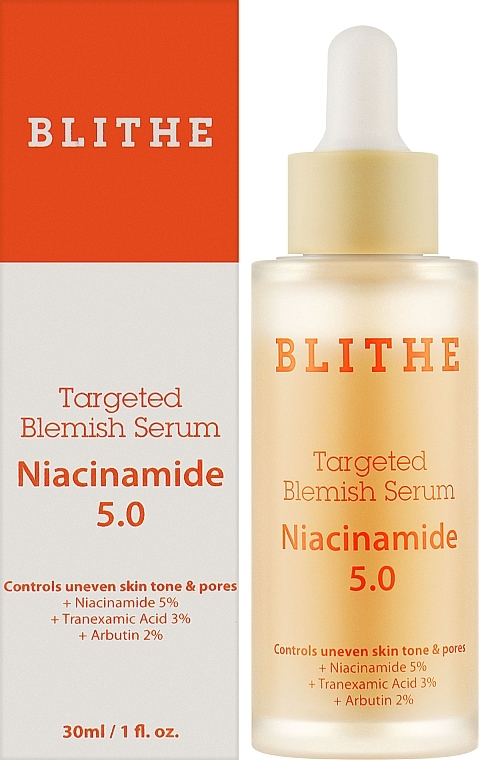 BLITHE TARGETED BLEMISH SERUM NIACINAMIDE 5.0 30ML serum rozjaśniajace